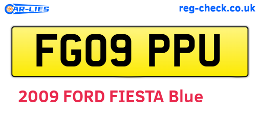 FG09PPU are the vehicle registration plates.