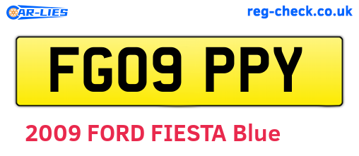 FG09PPY are the vehicle registration plates.