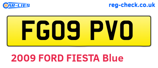 FG09PVO are the vehicle registration plates.