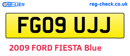 FG09UJJ are the vehicle registration plates.
