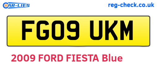 FG09UKM are the vehicle registration plates.