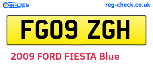 FG09ZGH are the vehicle registration plates.