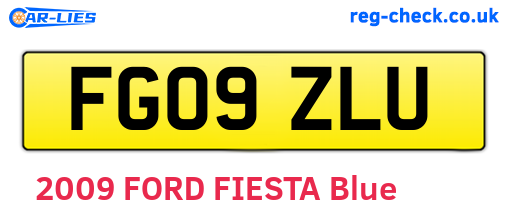 FG09ZLU are the vehicle registration plates.