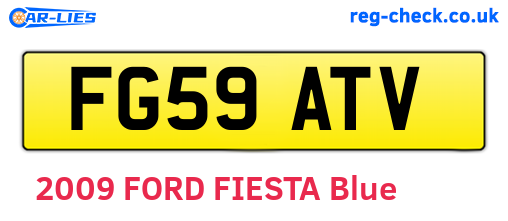 FG59ATV are the vehicle registration plates.