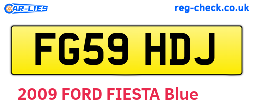 FG59HDJ are the vehicle registration plates.