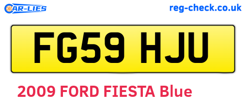 FG59HJU are the vehicle registration plates.
