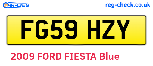 FG59HZY are the vehicle registration plates.