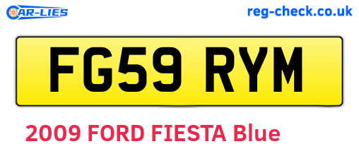 FG59RYM are the vehicle registration plates.