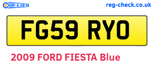 FG59RYO are the vehicle registration plates.