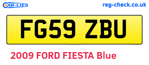 FG59ZBU are the vehicle registration plates.