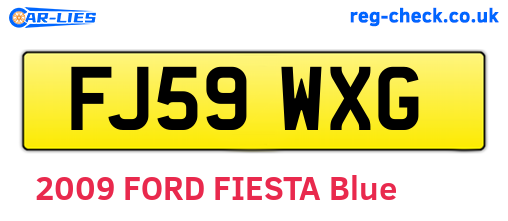 FJ59WXG are the vehicle registration plates.
