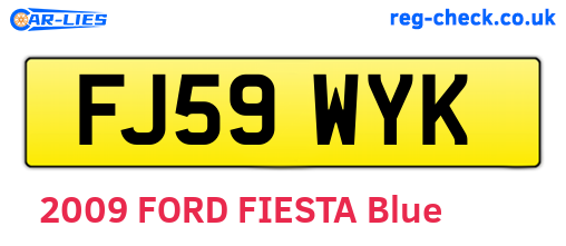 FJ59WYK are the vehicle registration plates.