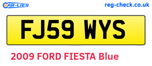 FJ59WYS are the vehicle registration plates.