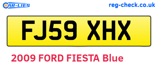 FJ59XHX are the vehicle registration plates.