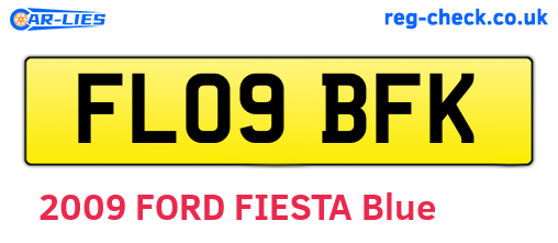 FL09BFK are the vehicle registration plates.