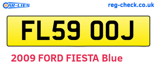 FL59OOJ are the vehicle registration plates.