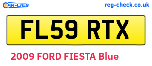 FL59RTX are the vehicle registration plates.