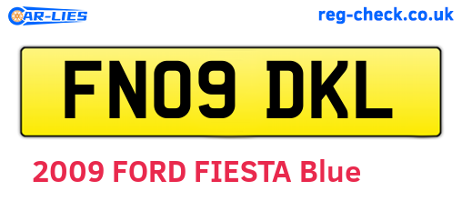 FN09DKL are the vehicle registration plates.
