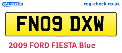 FN09DXW are the vehicle registration plates.