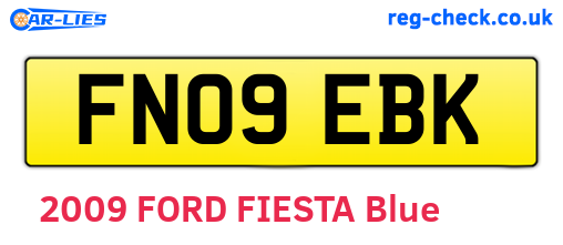 FN09EBK are the vehicle registration plates.