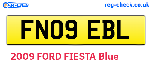 FN09EBL are the vehicle registration plates.