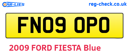 FN09OPO are the vehicle registration plates.