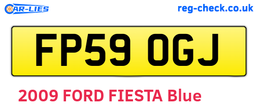 FP59OGJ are the vehicle registration plates.