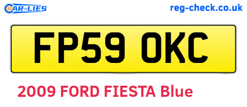 FP59OKC are the vehicle registration plates.