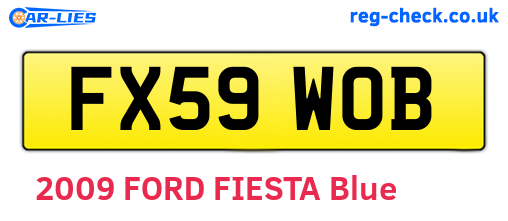 FX59WOB are the vehicle registration plates.