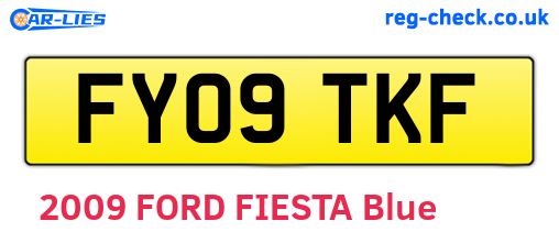 FY09TKF are the vehicle registration plates.