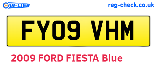 FY09VHM are the vehicle registration plates.