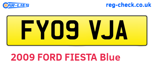 FY09VJA are the vehicle registration plates.