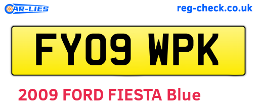 FY09WPK are the vehicle registration plates.