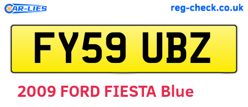 FY59UBZ are the vehicle registration plates.