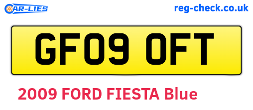 GF09OFT are the vehicle registration plates.