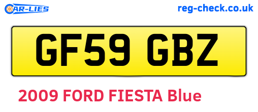 GF59GBZ are the vehicle registration plates.