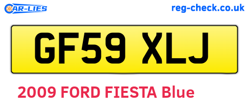 GF59XLJ are the vehicle registration plates.