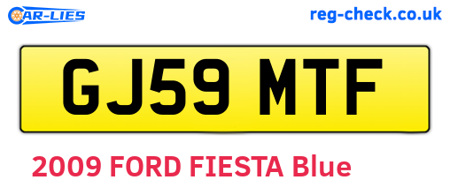 GJ59MTF are the vehicle registration plates.