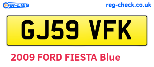 GJ59VFK are the vehicle registration plates.