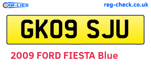 GK09SJU are the vehicle registration plates.