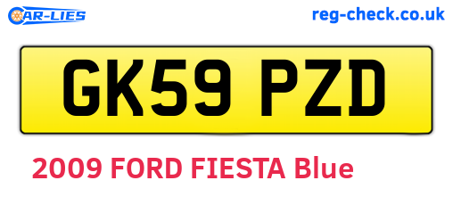 GK59PZD are the vehicle registration plates.