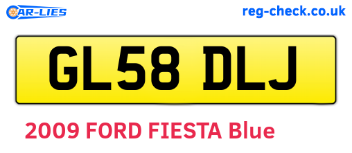 GL58DLJ are the vehicle registration plates.