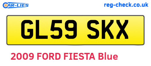 GL59SKX are the vehicle registration plates.