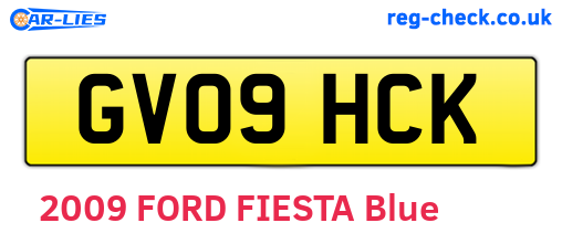 GV09HCK are the vehicle registration plates.