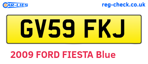GV59FKJ are the vehicle registration plates.