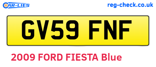 GV59FNF are the vehicle registration plates.