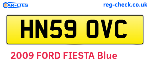 HN59OVC are the vehicle registration plates.