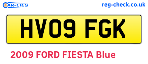 HV09FGK are the vehicle registration plates.