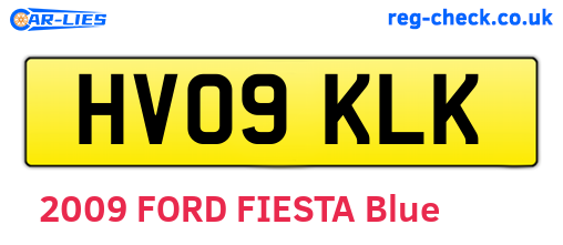 HV09KLK are the vehicle registration plates.