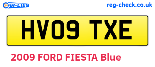 HV09TXE are the vehicle registration plates.